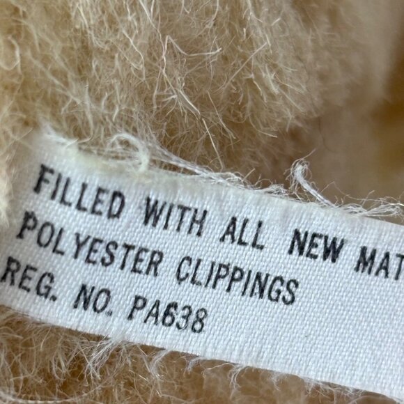 Vintage MTY Taiwan Teddy Bear 10" Beige Brown Stuffed Plush Toy Soft Clippings - Picture 3 of 5